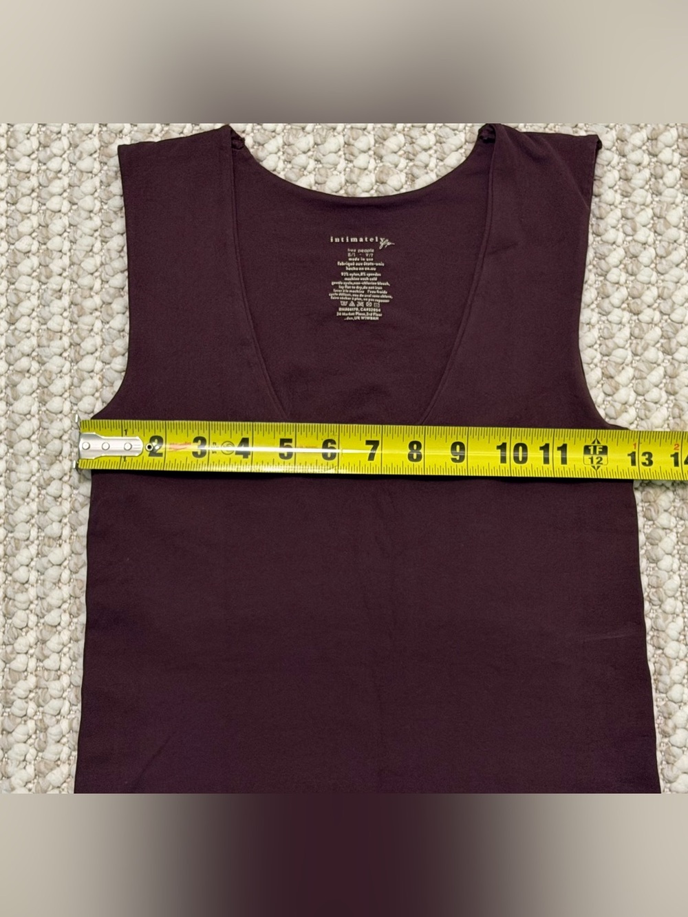 Free People Intimately Clean Lines Muscle Cami size XS/S in chocolate merlot - Picture 7 of 10